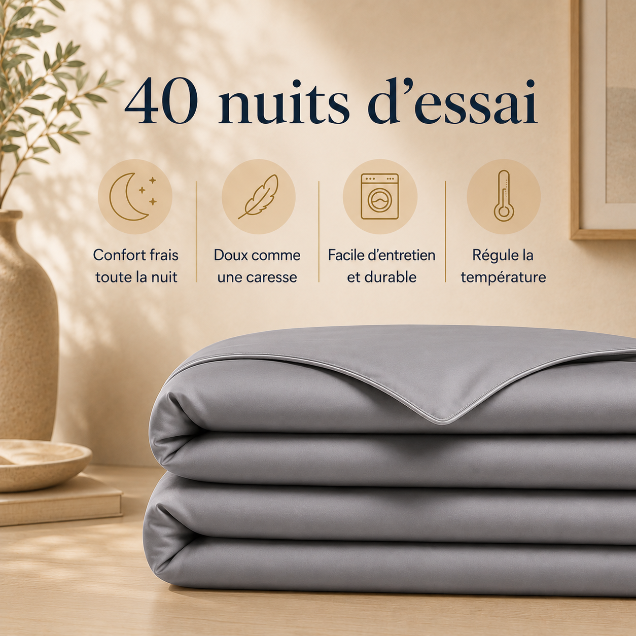 Couverture en Satin Rafraîchissant pour l'été Leonahome™