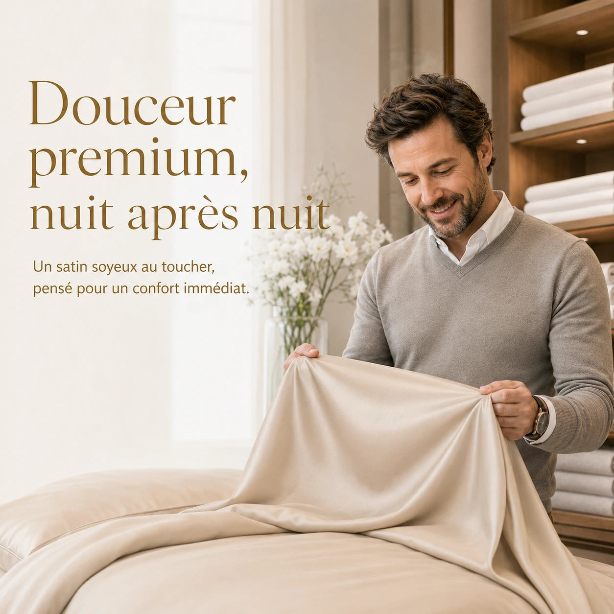 Couverture en Satin Rafraîchissant pour l'été Leonahome™