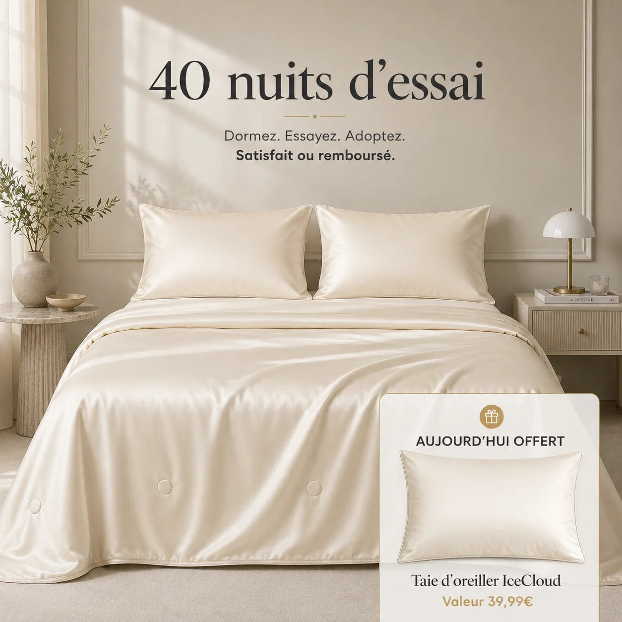 Couverture en Satin Rafraîchissant pour l'été Leonahome™
